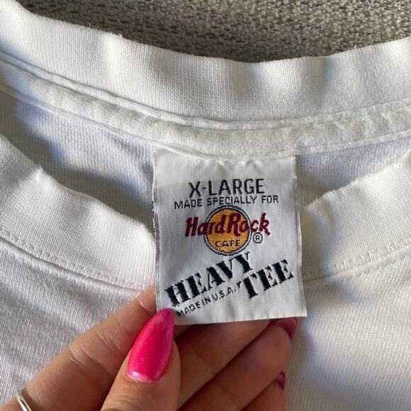 HARD ROCK Nashville TN White Short Sleeve Vintage Tee Country Y2K Heavy Tee XL - Picture 4 of 6